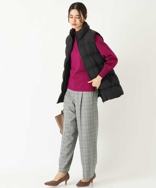 a.v.v（アーヴェヴェ）の「【サスティナブル】ストレッチ中綿ベスト（ダウンベスト・レディース・ベージュ/ブラック・40/42/38/34/36）」の3枚目の写真