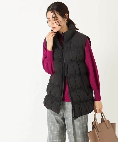 a.v.v（アーヴェヴェ）の「【サスティナブル】ストレッチ中綿ベスト（ダウンベスト・レディース・ベージュ/ブラック・40/42/38/34/36）」の6枚目の写真