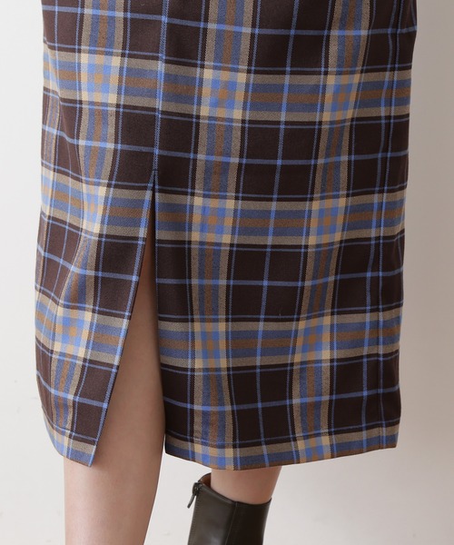 N.（N. Natural Beauty Basic）（エヌエヌナチュラルビューティーベーシック）の「【松井愛莉さん着用】【S Size Line】◆ベルト付チェックタイトスカート（スカート・レディース・ブラウン系その他/ベージュ系その他・SMALL/MEDIUM）」の11枚目の写真