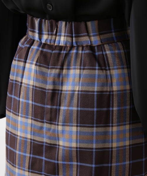 N.（N. Natural Beauty Basic）（エヌエヌナチュラルビューティーベーシック）の「【松井愛莉さん着用】【S Size Line】◆ベルト付チェックタイトスカート（スカート・レディース・ブラウン系その他/ベージュ系その他・SMALL/MEDIUM）」の10枚目の写真