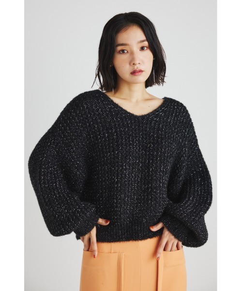 rienda(リエンダ)の「バルキーグロスニットトップス(ニット/セーター・レディース・グリーン/ホワイト/ピンク/ブラック・FREE)」の5枚目の写真