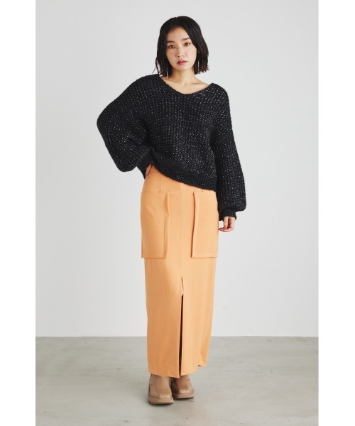 rienda(リエンダ)の「バルキーグロスニットトップス(ニット/セーター・レディース・グリーン/ホワイト/ピンク/ブラック・FREE)」の7枚目の写真