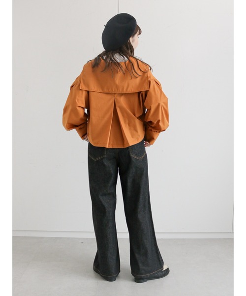 ehka sopo（エヘカソポ）の「ボタンアジャストワイドデニムパンツ（デニムパンツ・レディース・ブラック/ネイビー/サックスブルー・ﾌﾘ-）」の7枚目の写真