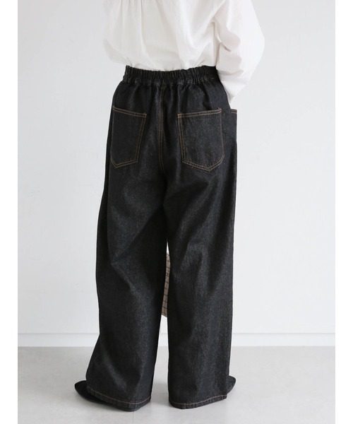 ehka sopo（エヘカソポ）の「ボタンアジャストワイドデニムパンツ（デニムパンツ・レディース・ブラック/ネイビー/サックスブルー・ﾌﾘ-）」の18枚目の写真