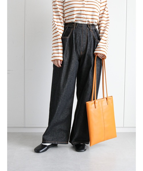 ehka sopo（エヘカソポ）の「ボタンアジャストワイドデニムパンツ（デニムパンツ・レディース・ブラック/ネイビー/サックスブルー・ﾌﾘ-）」の19枚目の写真