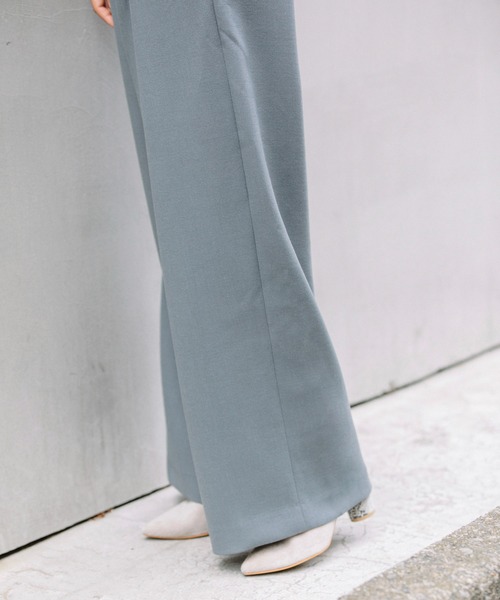 Munich(ミューニック)の「ウールミックスダブルクロスワイドパンツ(スラックス・レディース・チャコールグレー/ブラック/ブルーグレー/レンガ・S/M/XS)」の15枚目の写真