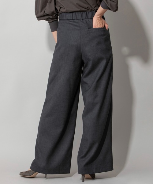 Munich(ミューニック)の「ウールミックスダブルクロスワイドパンツ(スラックス・レディース・チャコールグレー/ブラック/ブルーグレー/レンガ・S/M/XS)」の21枚目の写真
