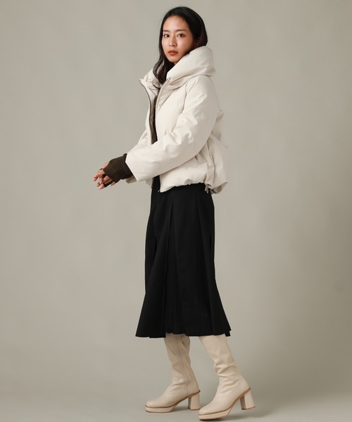 Cheek（チーク）の「ショートダウンジャケット（ダウンジャケット/コート・レディース・アイボリー/ブラック/ラベンダー・MEDIUM）」の18枚目の写真