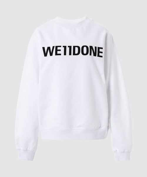 WE11DONE(ウェルダン)の「BASIC LOGO FITTED SWEATSHIRT(スウェット・レディース・ブラック/チャコールグレー/ホワイト・S/M)」の1枚目の写真