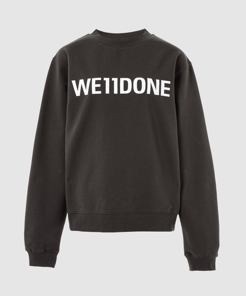 WE11DONE(ウェルダン)の「BASIC LOGO FITTED SWEATSHIRT(スウェット・レディース・ブラック/チャコールグレー/ホワイト・S/M)」の3枚目の写真