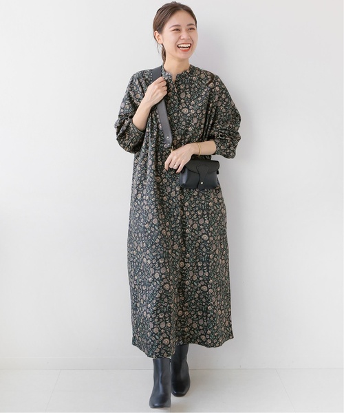 美品✨ 別注【SOIL/ソイル】RELUME 花柄マキシワンピース　グレー soil（ソイル）の「《WEB限定追加》別注【SOIL/ソイル】*RELUME