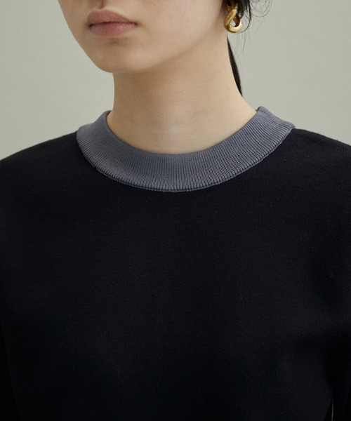 ADAM ET ROPE'(アダムエロペ)の「【サステナブル・WEB限定(一部店舗展開あり)・2WAY】バイカラーコンパクトニット(ニット/セーター・レディース・ブラウン系その他/チャコールグレー/ブラック系その他・FREE)」の14枚目の写真