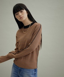 【サステナブル・WEB限定(一部店舗展開あり)・2WAY】バイカラーコンパクトニット