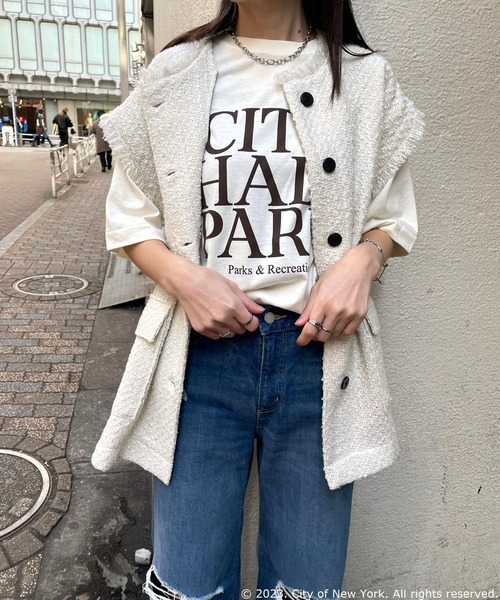 JUGLANS(ユグランス)の「☆ 【GOOD ROCK SPEED/グッドロックスピード】NYC T-SHIRT 23NYC010W(Tシャツ/カットソー・レディース・アッシュ/ブラック/ホワイト・FREE)」の4枚目の写真