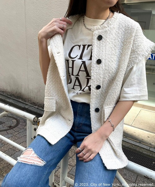 JUGLANS(ユグランス)の「☆ 【GOOD ROCK SPEED/グッドロックスピード】NYC T-SHIRT 23NYC010W(Tシャツ/カットソー・レディース・アッシュ/ブラック/ホワイト・FREE)」の5枚目の写真