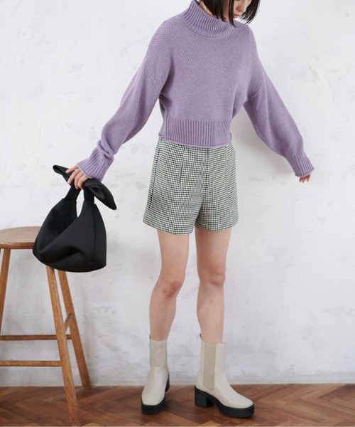 FREE'S MART（フリーズマート）の「サイドゴアヒールブーティ（ブーツ・レディース・ブラック/ホワイト・MEDIUM/LARGE）」の6枚目の写真