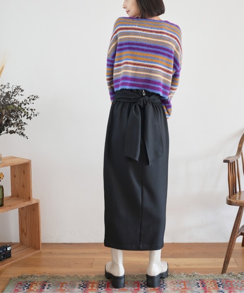 FREE'S MART（フリーズマート）の「サイドゴアヒールブーティ（ブーツ・レディース・ブラック/ホワイト・MEDIUM/LARGE）」の9枚目の写真