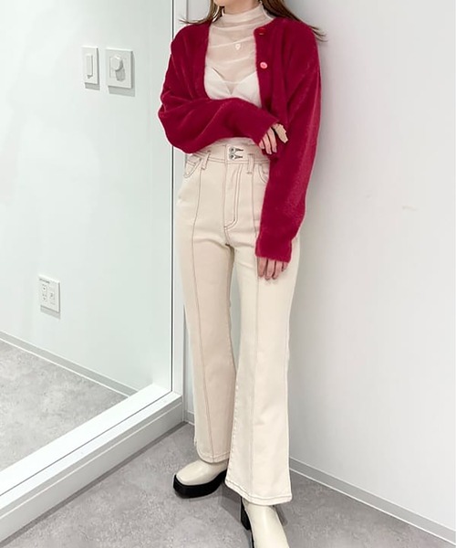 FREE'S MART（フリーズマート）の「サイドゴアヒールブーティ（ブーツ・レディース・ブラック/ホワイト・MEDIUM/LARGE）」の20枚目の写真