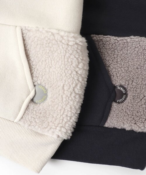 BREEZE by yumi.（ブリーズバイユミ）の「WEB限定 ボア切替あったかトレーナー【BREEZE by yumi】（スウェット・キッズ・アイボリー/ネイビー/ブラウン・110/80/140/130/120/90/100）」の20枚目の写真