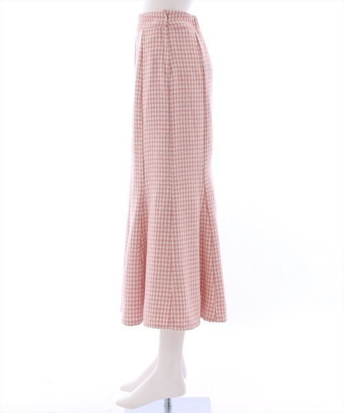 clear(クリア)の「ツイードロングマーメイドスカート(スカート・レディース・ピンク/モカ/ブラック・M/S)」の4枚目の写真