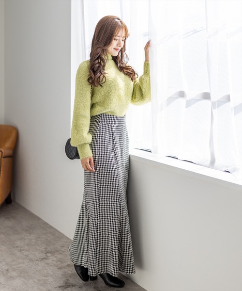 clear(クリア)の「ツイードロングマーメイドスカート(スカート・レディース・ピンク/モカ/ブラック・M/S)」の15枚目の写真