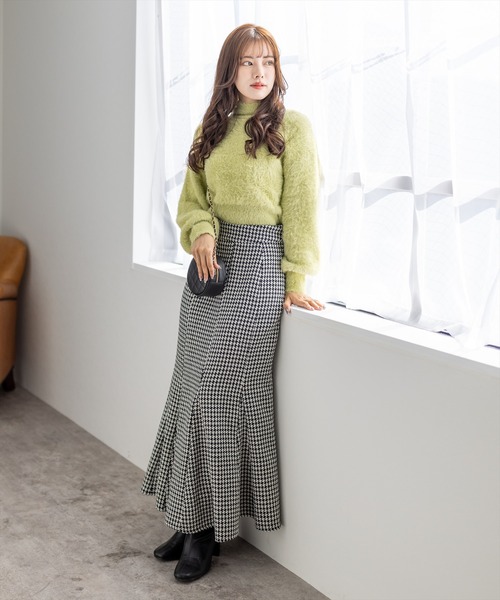 clear(クリア)の「ツイードロングマーメイドスカート(スカート・レディース・ピンク/モカ/ブラック・M/S)」の17枚目の写真