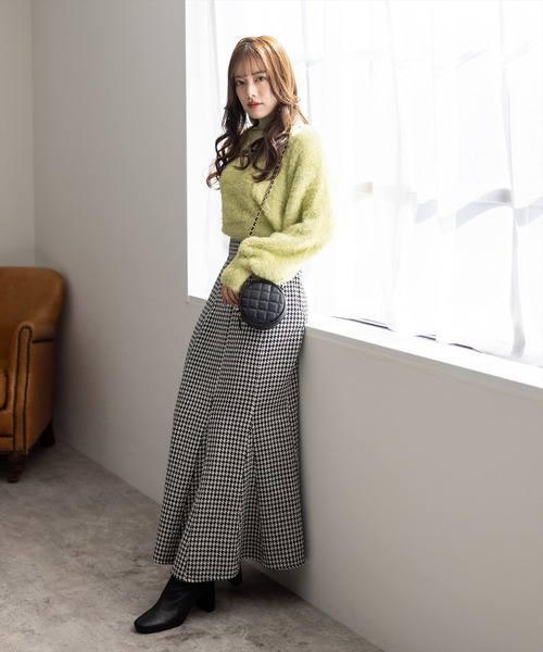 clear(クリア)の「ツイードロングマーメイドスカート(スカート・レディース・ピンク/モカ/ブラック・M/S)」の18枚目の写真