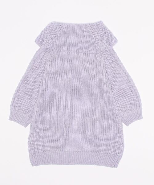 axes femme（アクシーズファム）の「Ｗ編み上げニットチュニック（チュニック・キッズ・ラベンダー/キナリ・MEDIUM/LARGE/XX-LARGE/X-LARGE/SMALL）」の3枚目の写真