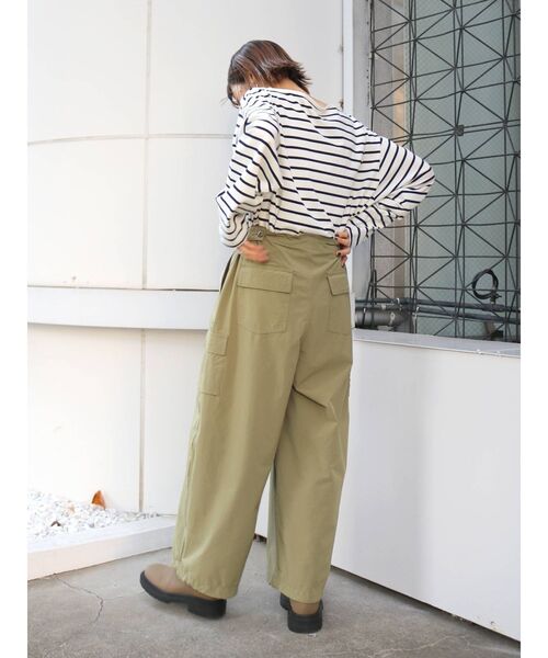 Ungrid(アングリッド)の「ボートネックボーダーロングスリーブTee(Tシャツ/カットソー・レディース・ネイビー/グリーン/ピンク・FREE)」の10枚目の写真