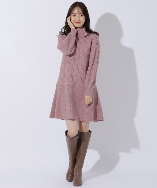 WILLSELECTION ノースリーブミニワンピース WILLSELECTION ワンピース ドレープリボンノースリーブ