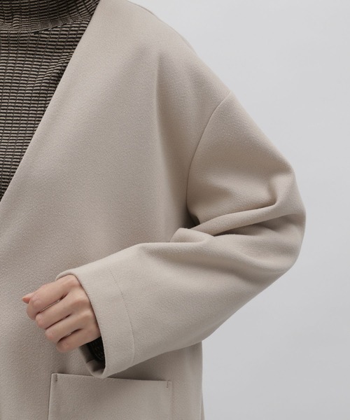 LAKOLE（ラコレ）の「カット起毛ジャケット[セットアップ対応] / 179978（その他アウター・レディース・ブラック/サンドグレー・MEDIUM/SMALL）」の8枚目の写真