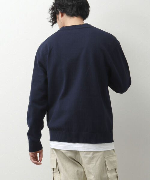 NOLLEY'S goodman(ノーリーズグッドマン)の「リサイクルコットン Vネックニットプルオーバー(※ロンT付き)(ニット/セーター・メンズ・ベージュ/ブラック/ネイビー/イエロー・M/L)」の15枚目の写真