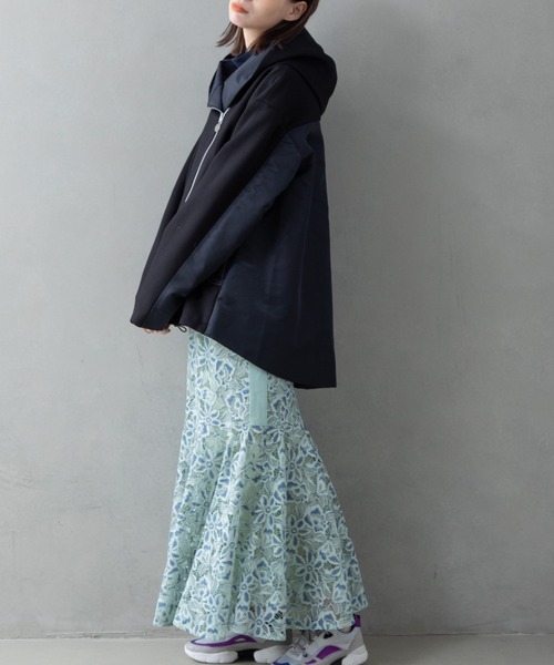 MARECHAL TERRE（マルシャルテル）の「MARECHAL TERRE（マルシャルテル) バックタックパーカーブルゾン/ZMT231CO753（パーカー・レディース・ブラック/ベージュ・F）」の13枚目の写真