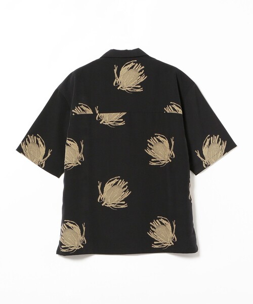 【美品】BEAMS　フラワープリント　オープンカラーシャツ　Lサイズ 新品】BEAMS フラワープリント オープンカラーシャツ Lサイズ