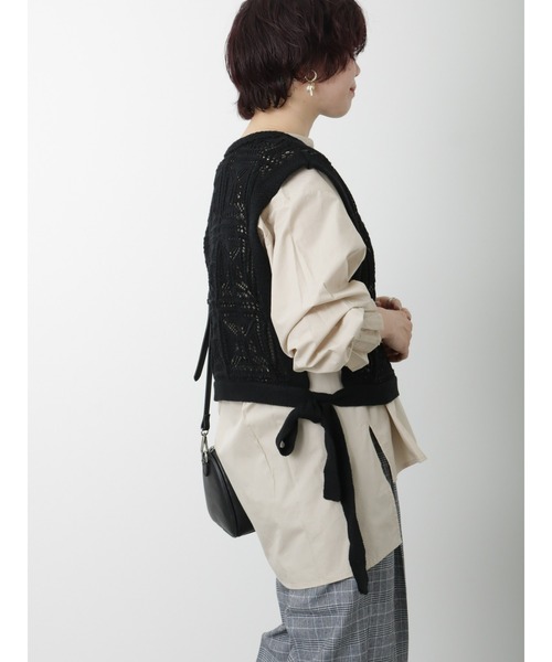 Lugnoncure(ルノンキュール)の「クロシェ編み風ベスト(ベスト・レディース・グリーン/ベージュ/ブラック・フリ-)」の9枚目の写真