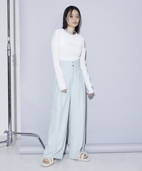 Firsthand（ファーストハンド）の「Firsthand/ファーストハンド レイヤードトップス/レイヤードトップス（Tシャツ/カットソー・レディース・ラベンダー/ホワイト/ブラック・FREE）」の12枚目の写真