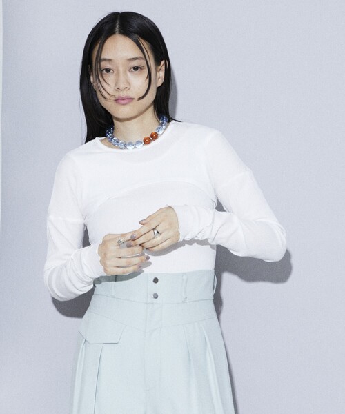 Firsthand（ファーストハンド）の「Firsthand/ファーストハンド レイヤードトップス/レイヤードトップス（Tシャツ/カットソー・レディース・ラベンダー/ホワイト/ブラック・FREE）」の14枚目の写真