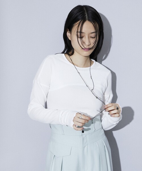 Firsthand（ファーストハンド）の「Firsthand/ファーストハンド レイヤードトップス/レイヤードトップス（Tシャツ/カットソー・レディース・ラベンダー/ホワイト/ブラック・FREE）」の18枚目の写真