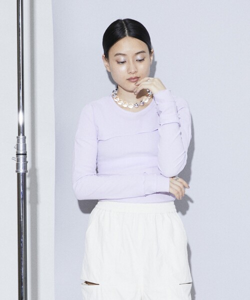 Firsthand（ファーストハンド）の「Firsthand/ファーストハンド レイヤードトップス/レイヤードトップス（Tシャツ/カットソー・レディース・ラベンダー/ホワイト/ブラック・FREE）」の21枚目の写真