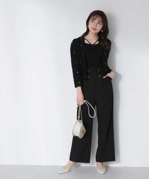 PROPORTION BODY DRESSING（プロポーションボディドレッシング）の「ハイウエストストレートパンツ / 1213130300（その他パンツ・レディース・ベージュ/ブラック・MEDIUM/SMALL）」の6枚目の写真