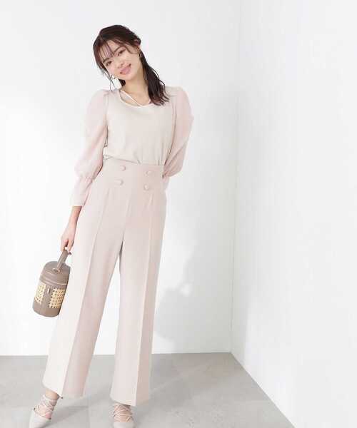 PROPORTION BODY DRESSING（プロポーションボディドレッシング）の「ハイウエストストレートパンツ / 1213130300（その他パンツ・レディース・ベージュ/ブラック・MEDIUM/SMALL）」の18枚目の写真