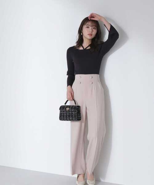 PROPORTION BODY DRESSING（プロポーションボディドレッシング）の「ハイウエストストレートパンツ / 1213130300（その他パンツ・レディース・ベージュ/ブラック・MEDIUM/SMALL）」の21枚目の写真