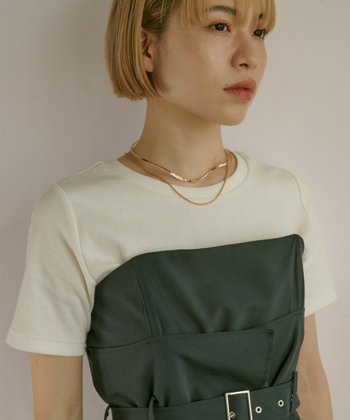 GOLDY（ゴールディ）の「ロープ チェーン チョーカー × ツイスト ボード ネックカフ（ネックレス・レディース・ゴールド/シルバー系その他/シルバー/ゴールド系その他・FREE）」の7枚目の写真