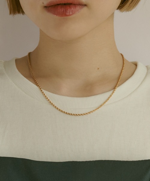 GOLDY（ゴールディ）の「ロープ チェーン チョーカー × ツイスト ボード ネックカフ（ネックレス・レディース・ゴールド/シルバー系その他/シルバー/ゴールド系その他・FREE）」の10枚目の写真