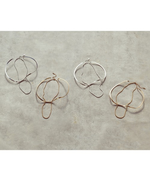 GOLDY（ゴールディ）の「ロープ チェーン チョーカー × ツイスト ボード ネックカフ（ネックレス・レディース・ゴールド/シルバー系その他/シルバー/ゴールド系その他・FREE）」の14枚目の写真