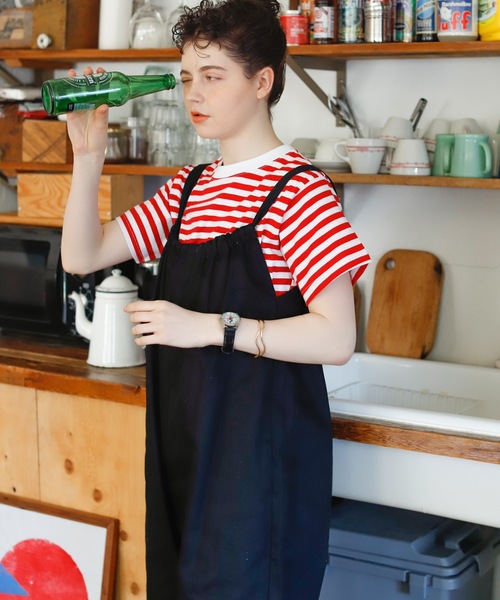 Birthday room（バースデイルーム）の「綿ツイルギャザーオールインワン（つなぎ/オールインワン・レディース・オリーブ/ブラック・FREE）」の21枚目の写真