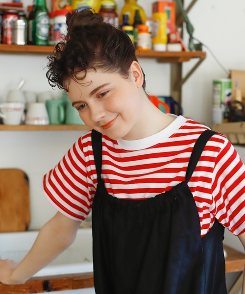 Birthday room（バースデイルーム）の「綿ツイルギャザーオールインワン（つなぎ/オールインワン・レディース・オリーブ/ブラック・FREE）」の22枚目の写真