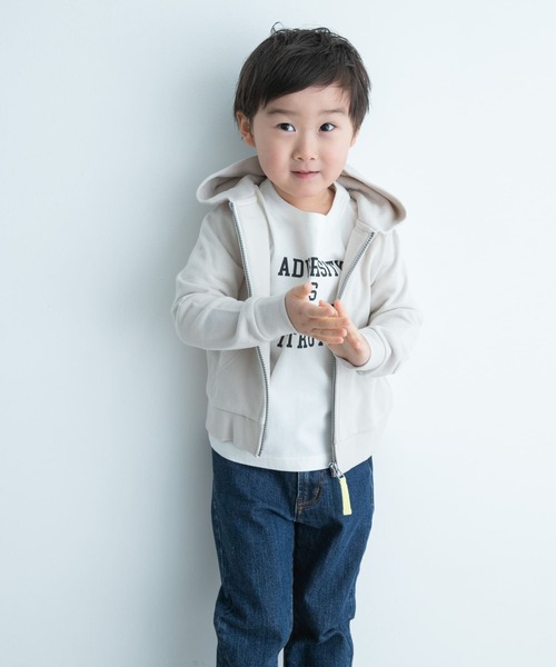 URBAN RESEARCH DOORS（アーバンリサーチドアーズ）の「裏毛ジップパーカー(KIDS)（パーカー・キッズ・パープル/ベージュ系その他・105/120/135/150）」の3枚目の写真