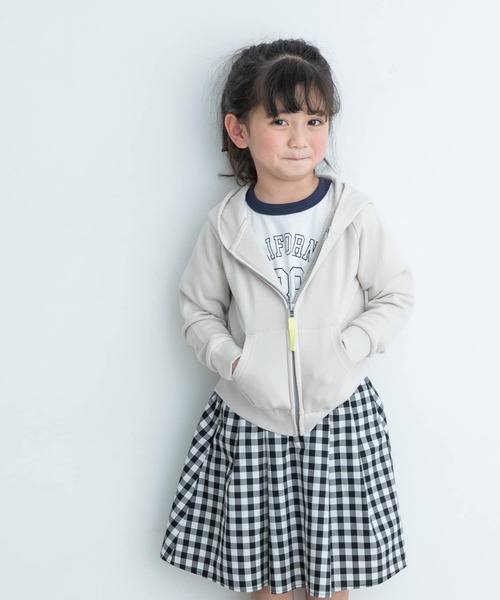 URBAN RESEARCH DOORS（アーバンリサーチドアーズ）の「裏毛ジップパーカー(KIDS)（パーカー・キッズ・パープル/ベージュ系その他・105/120/135/150）」の2枚目の写真