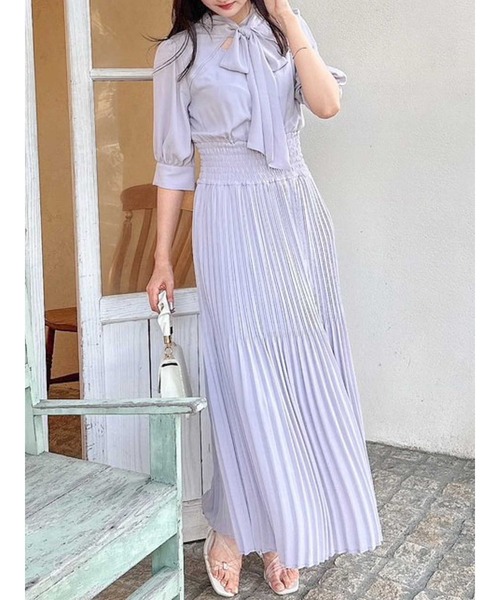 新品タグ付♡フラワーフリルワンピース　スナイデル　デイシー　ダズリン セール】2WAYショルダーフラワーラッフルワンピース（ワンピース